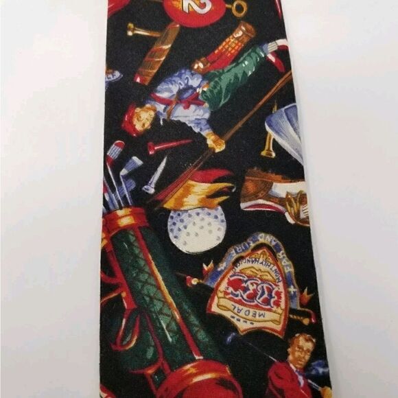 One of a Tie Mens Novelty Golf Tie - Picture 3 of 7